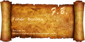 Fehér Boróka névjegykártya