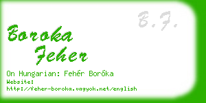 boroka feher business card